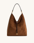 Classic Horizon Suede & Multi-Texture Large Capacity Commute Tote